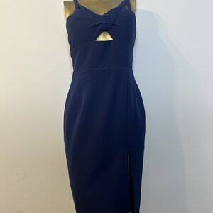 Navy Blue Runaway The Label Midi Dress